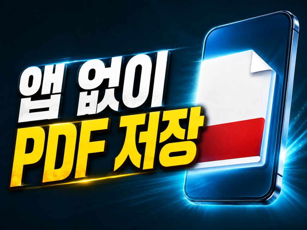 스마트폰 문서 스캔, 앱 없이 아이폰·갤럭시로 PDF 저장