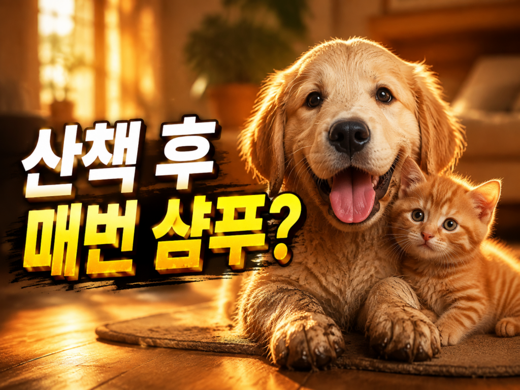 강아지 산책 후 발 씻기 샴푸 매번 써도 될까? 올바른 발바닥 홈케어 방법