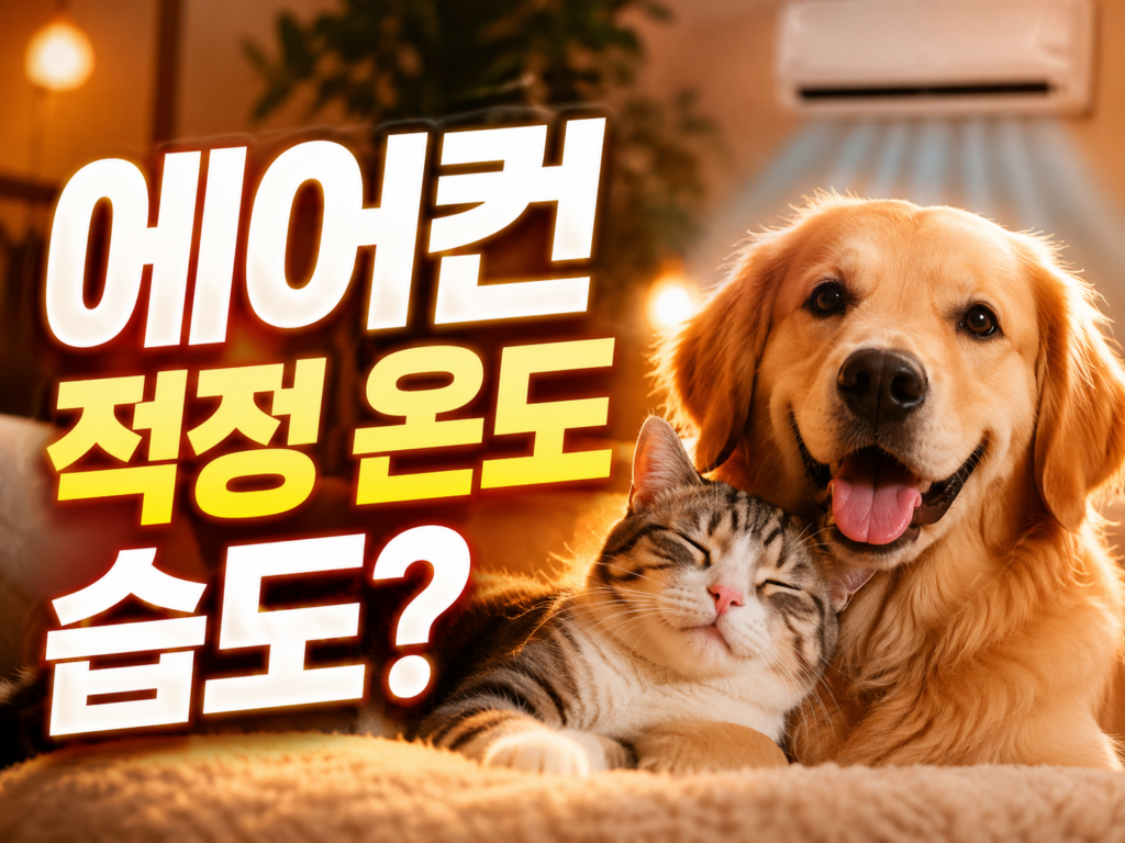 강아지 고양이 냉방병 증상 및 예방: 에어컨 적정 온도와 습도 완전 가이드