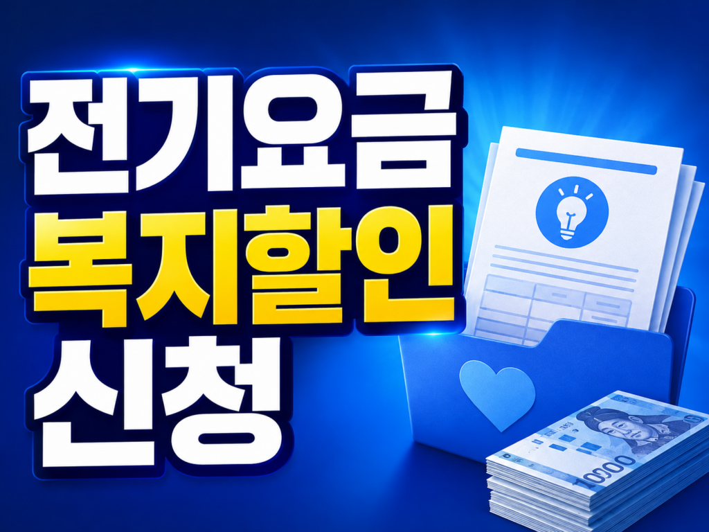 전기요금 복지할인, 신청 안 하면 매달 그냥 날리는 돈입니다 (2026년 신청법)