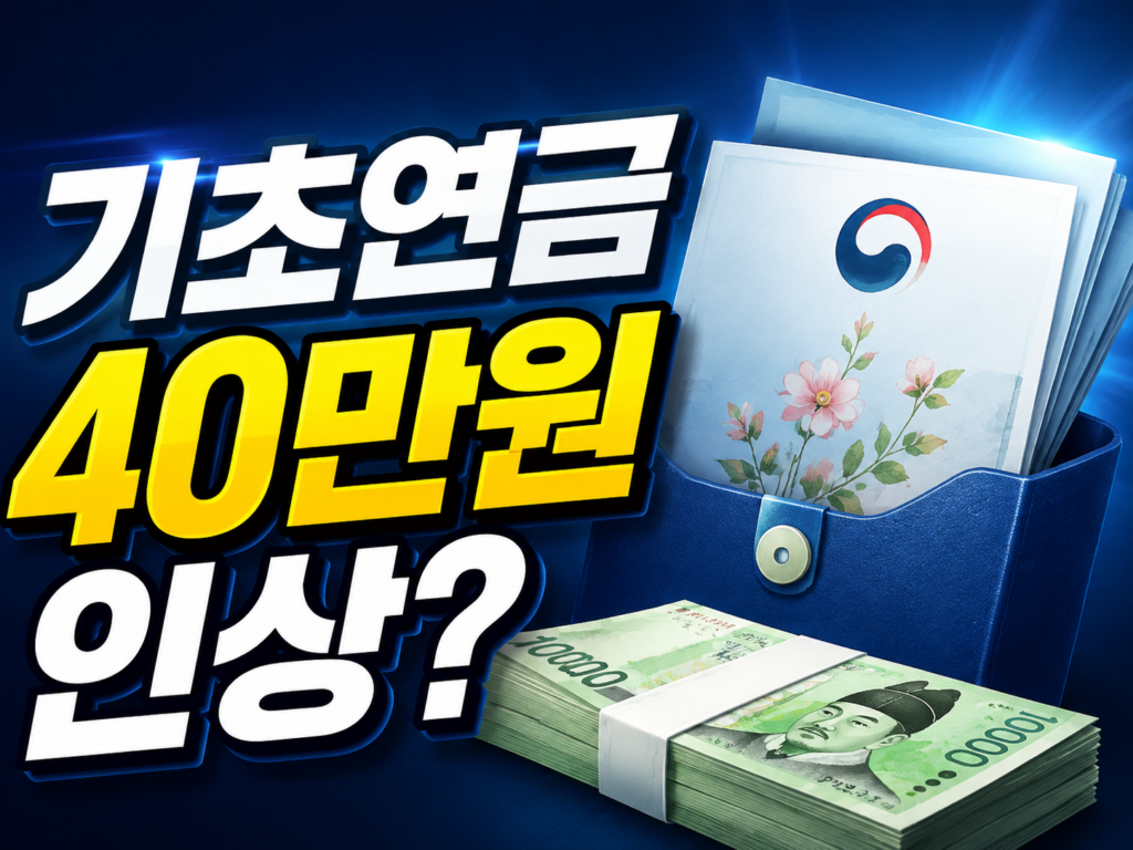 2026년 기초연금 수급 자격과 신청 방법 (40만원 인상 팩트체크)