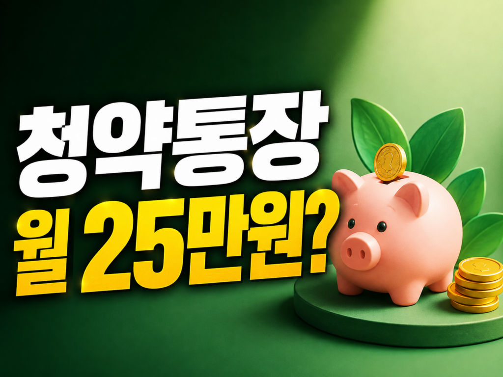 주택청약통장 월 얼마 넣을까 2026: 25만원·소득공제 총정리