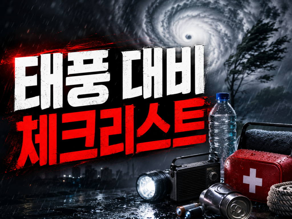 태풍 오기 전 체크리스트 — 창문 고정·비상용품·침수 대비 순서대로