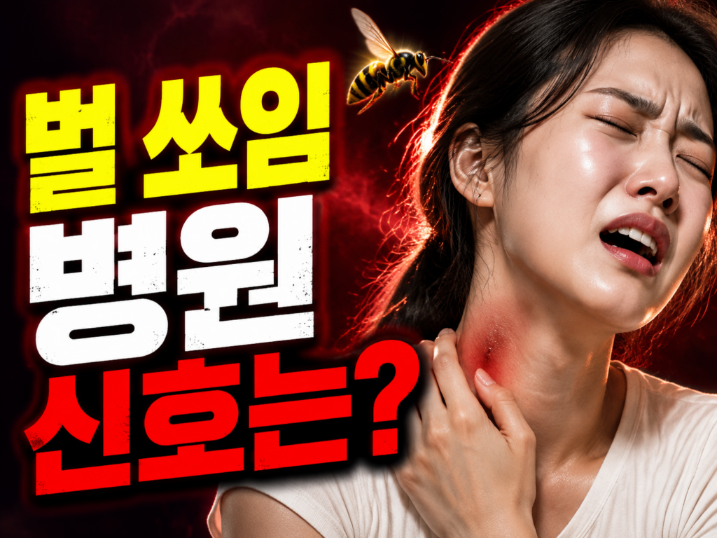 벌에 쏘였을 때 응급처치 순서와 병원 가야 하는 신호