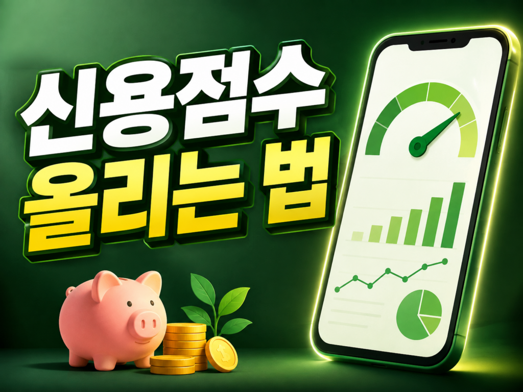 신용점수 올리는 법 — 공짜 가점부터 카드·대출 관리까지