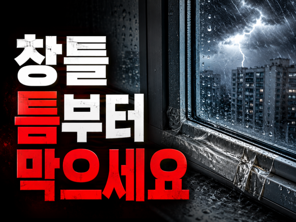 태풍 대비 집 점검, 창문 X자 테이프는 효과 없습니다