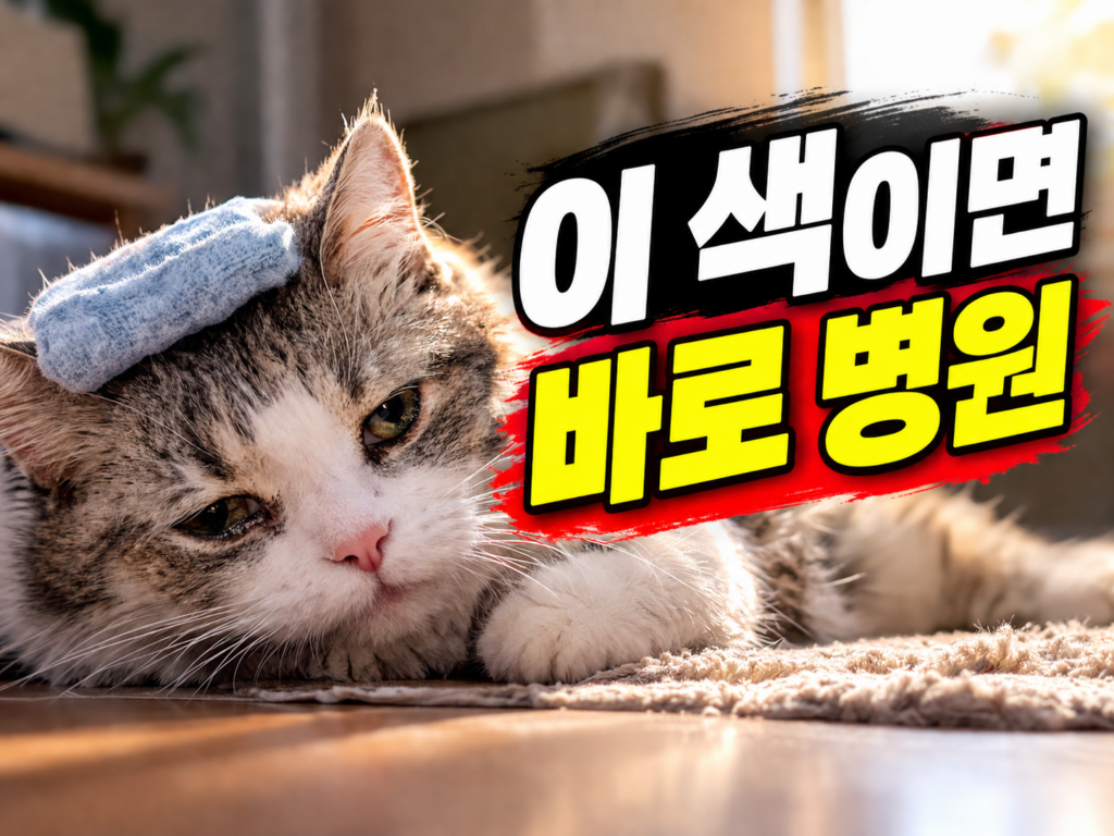 고양이 구토 원인과 병원 가야 하는 신호 — 색깔별 구분법