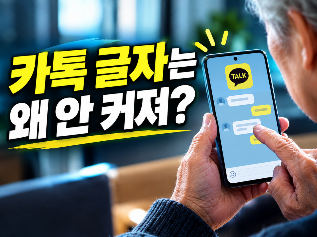 부모님 스마트폰 글자 크게, 화면 쉽게 — 아이폰·갤럭시 설정