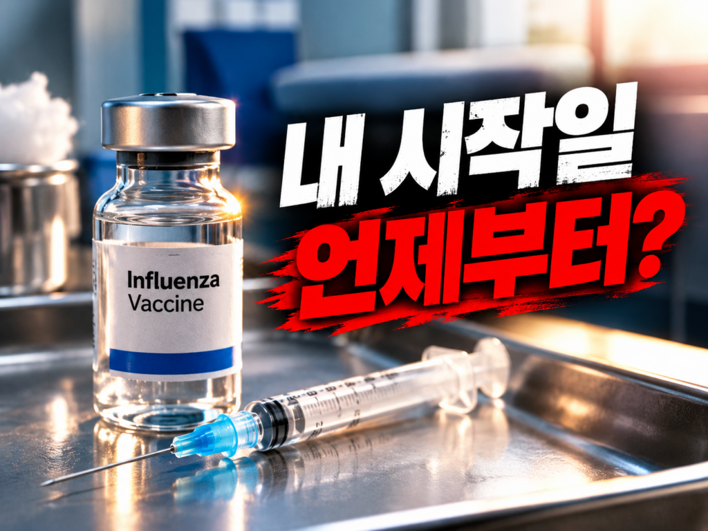 2026-2027 독감 무료접종 대상·연령별 시작일 총정리