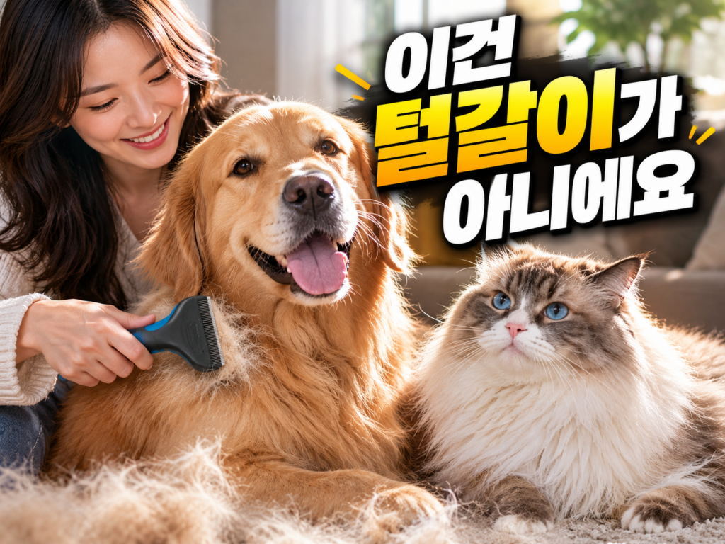 가을 털갈이 강아지 고양이 빗질 주기와 병원 갈 신호
