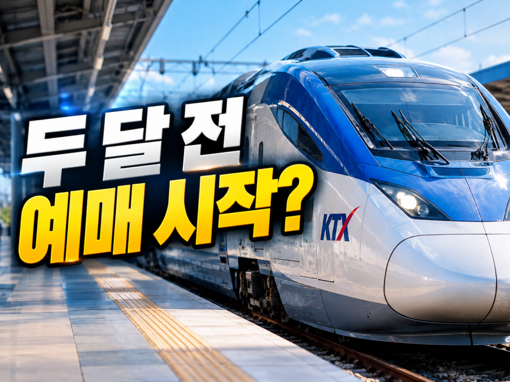 10월 1일부터 KTX·SRT 두 달 전 예매, 놓치지 않는