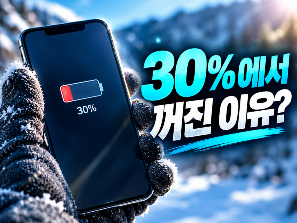 한겨울 폰 배터리 30%에서 꺼질 때 — 추위 대처법과 충전 습관