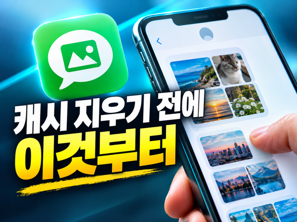 카톡 사진 '저장기간 만료' 뜨기 전에, 캐시 지우기 전에 할