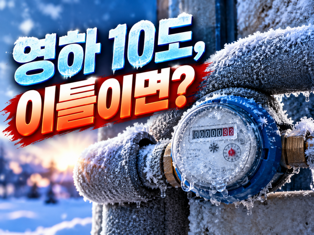 수도계량기 동파, 영하 몇 도부터 위험? 보온·해빙·교체비 총