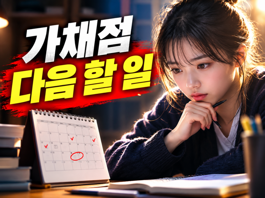 수능 끝난 날부터 정시 원서 전까지, 가채점 뒤 해야 할 순서